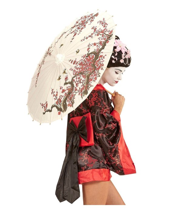 Oosterse Paraplu Rijstpapier Wit