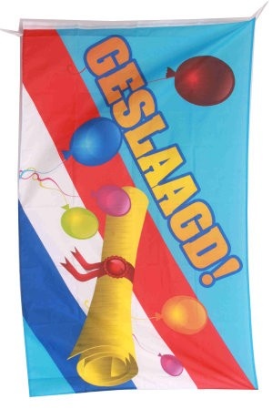 Gevelvlag Geslaagd NL-vlag / Diploma afbeelding