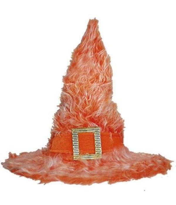 Heksenhoed pluche oranje