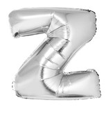 Folieballon Zilver Letter 'Z' groot