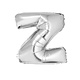 Folieballon Zilver Letter 'Z' groot