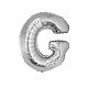 Folieballon Zilver Letter 'G' groot