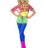 Jaren 80 Let's Get Physical Girl Dames Kostuum