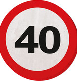 Servetten Verkeersbord 40 jaar
