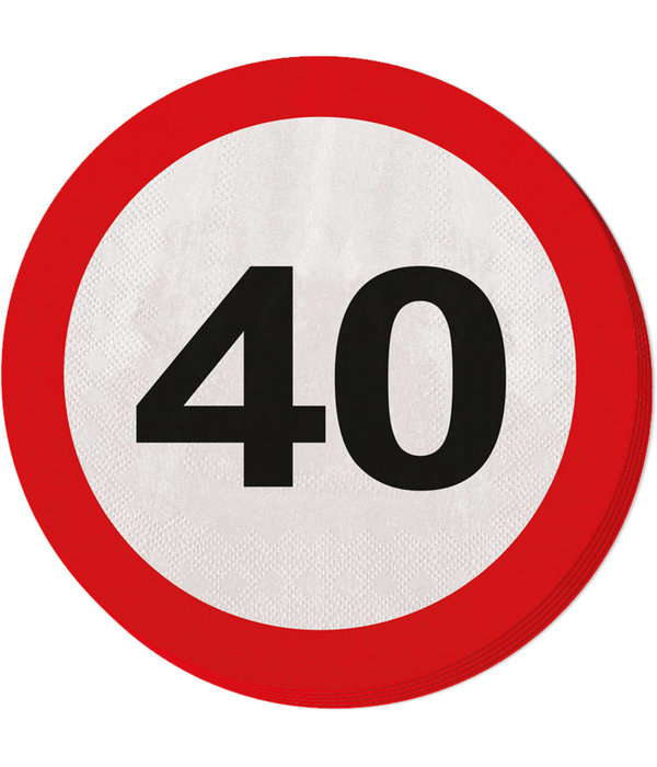 Servetten Verkeersbord 40 jaar