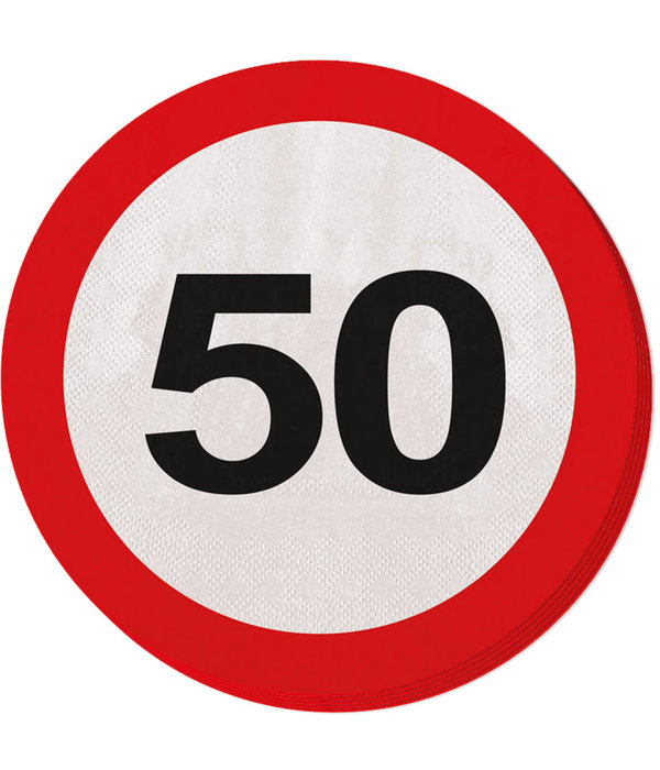 Servetten verkeersbord 50 jaar
