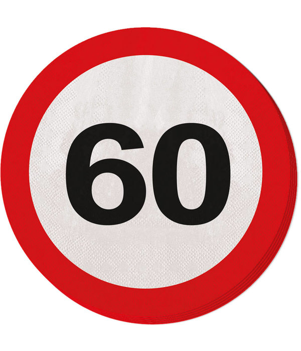 Servetten verkeersbord 60 jaar