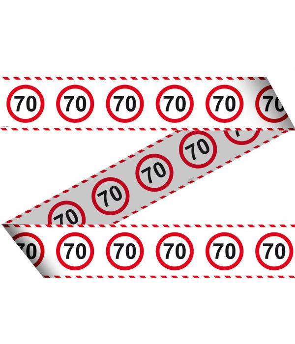 70 Jaar Afzetlint Verkeersbord - 15 meter