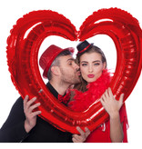 Folieballon Hartvormige Fotolijst Rood