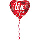 Hartvormige Folieballon I Love You - 45 cm