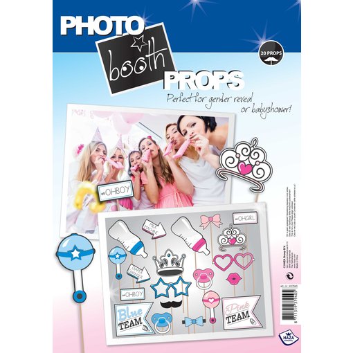 Foto Props Gender Reveal 20 stuks