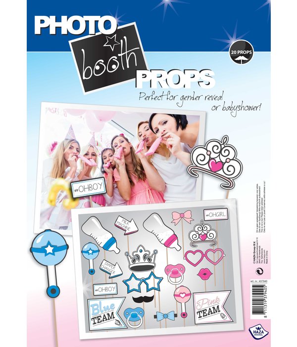 Foto Props Gender Reveal 20 stuks