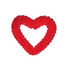 Decoratie Hart met Roosjes 70cm