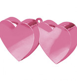 Ballongewicht dubbel hart roze 150gr