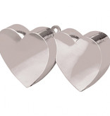 Ballongewicht dubbel hart zilver 150gr