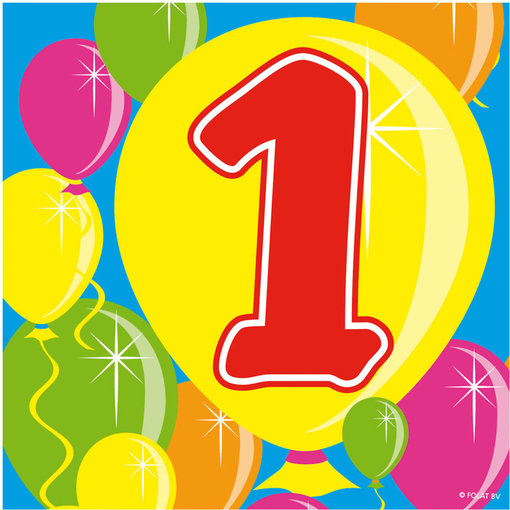 Servetten 1 Jaar - 20 Stuks