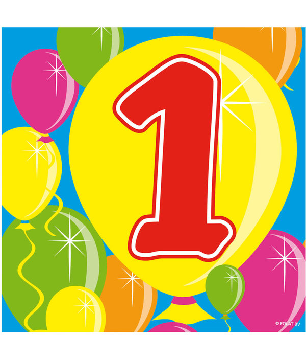 Servetten 1 Jaar - 20 Stuks