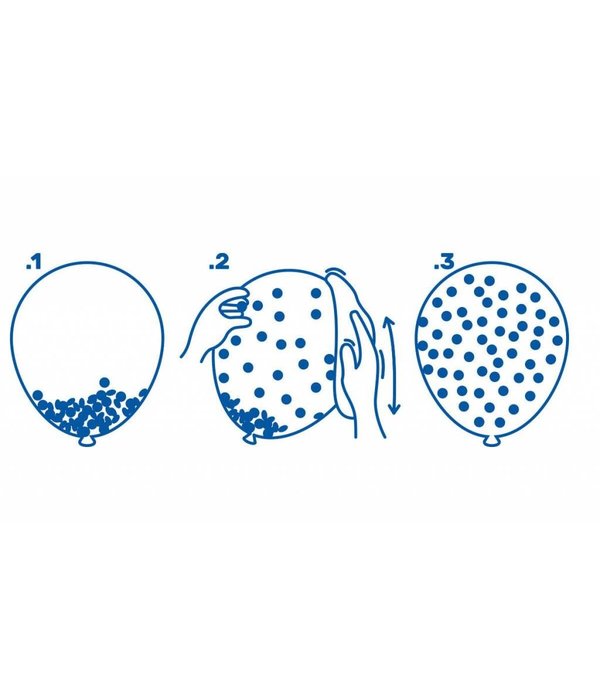 Confetti Ballonnen Blauw - 4 Stuks