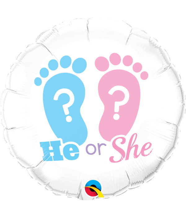 Folieballon Gender Reveal - 45cm