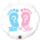 Folieballon Gender Reveal - 45cm