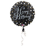 Happy Birthday folieballon gold 43cm