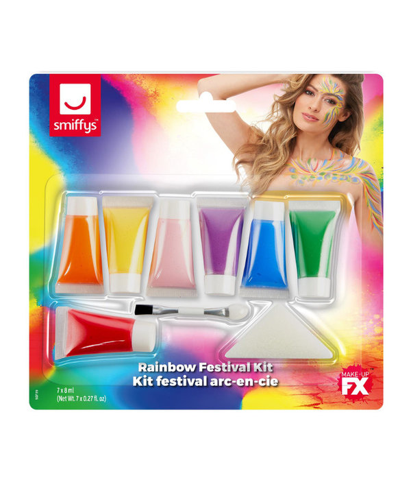 Regenboog make up kit