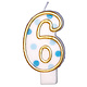 Cijferkaars Blauw 6 gespikkeld