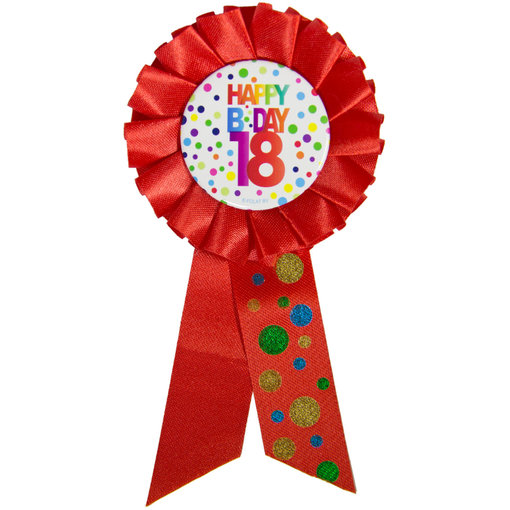 18 Jaar Happy Birthday Stippen Rozet