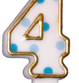 Cijferkaars Blauw 4 gespikkeld