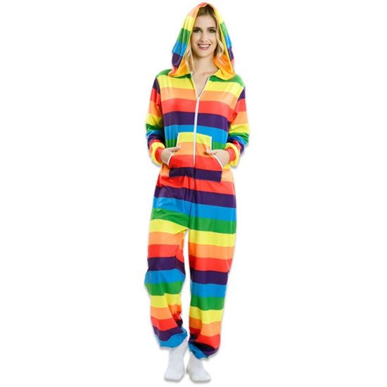 Rainbow jumpsuit met capuchon