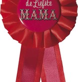 Rozet rood ''De liefste mama''