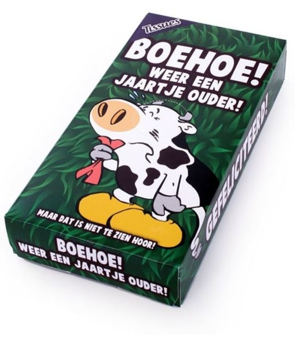 Tissuebox Boehoe weer een jaartje ouder