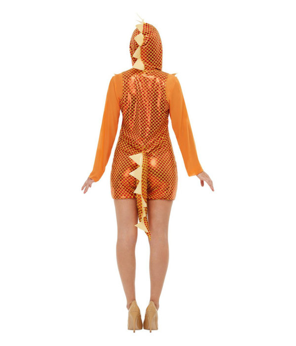 Drakenpakje vrouw oranje