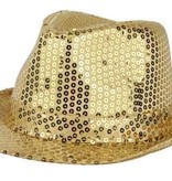 Gangsterhoed pailletten goud