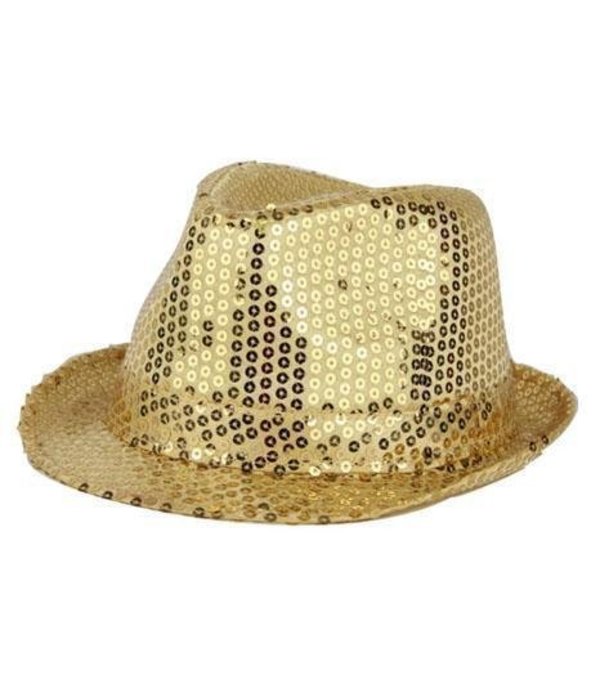 Gangsterhoed pailletten goud