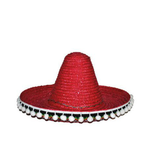 Mexicaanse sombrero kind rood