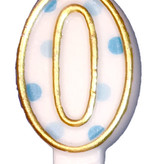 Cijferkaars gespikkeld blauw '0'