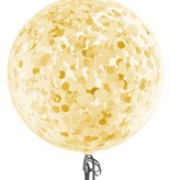 Bubbel ballon met gouden confetti