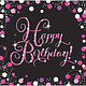 Servetten Happy Birthday Sparkling Pink