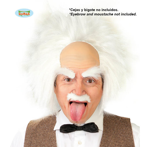 Einstein Pruik Met Kaal Voorhoofd