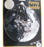 Bubbel ballon met zilveren confetti