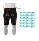 Lederhosen kort zwart/groen Otto