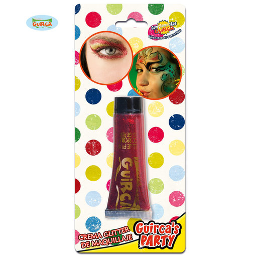 Glitter tube creme rood