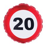 Folieballon verkeersbord 20 jaar