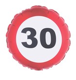 Folieballon verkeersbord 30 jaar