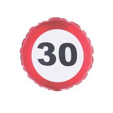 Folieballon verkeersbord 30 jaar