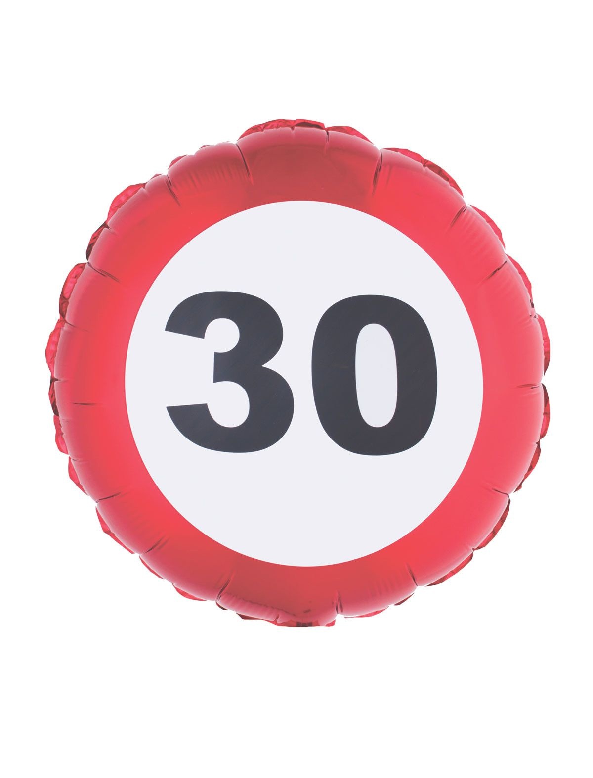 Folieballon verkeersbord 30 jaar afbeelding