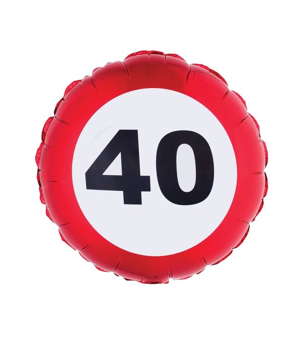 Folieballon verkeersbord 40 jaar