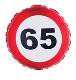 Folieballon verkeersbord 65 jaar