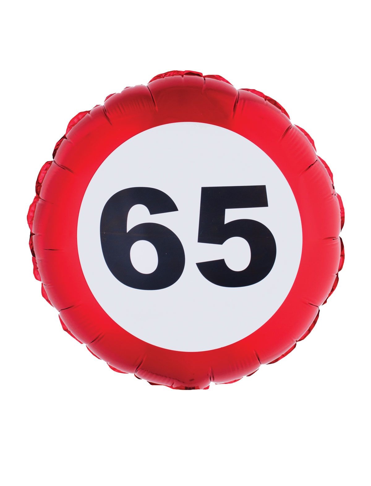 Folieballon verkeersbord 65 jaar